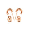 Half Circle Rose Gold Charm Earrings - Nazatt.com