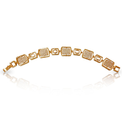 Zirconia Stone Shaliax 18 Carat Gold Plating Bracelet - Nazatt.com