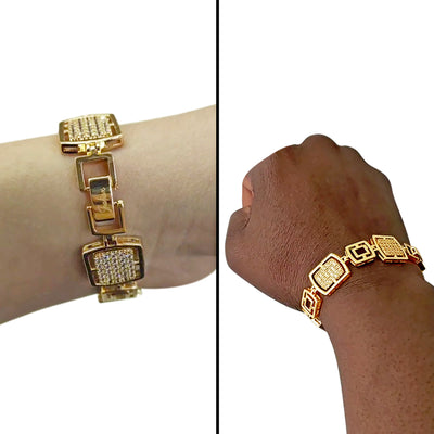 Zirconia Stone Shaliax 18 Carat Gold Plating Bracelet - Nazatt.com