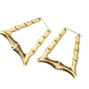 Gold plated bamboo earrings - Nazatt.com