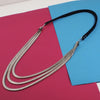 HANSIDON Multi Layered Fashion Snake Necklaces Leather Long necklace Tassel Chain Pendants Statement Wholesale Korean Jewelry