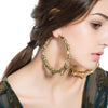 Gold plated bamboo earrings - Nazatt.com