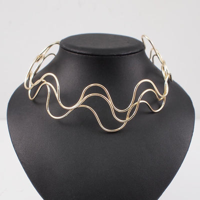 Creative Unique Choker Gold Plated Necklaces - Nazatt.com