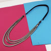 HANSIDON Multi Layered Fashion Snake Necklaces Leather Long necklace Tassel Chain Pendants Statement Wholesale Korean Jewelry