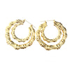 Gold plated bamboo earrings - Nazatt.com