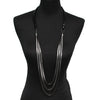 HANSIDON Multi Layered Fashion Snake Necklaces Leather Long necklace Tassel Chain Pendants Statement Wholesale Korean Jewelry